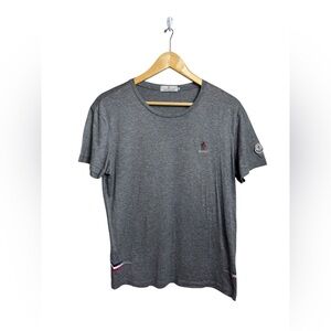 Moncler Gray Logo Crew Neck Short Sleeve Tshirt